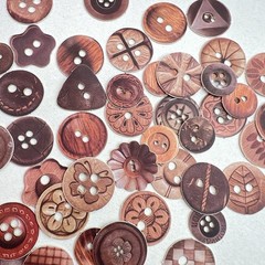 Vintage Style Button Cardstock Stickers Brown Scrapbooking Junk Journal Collage