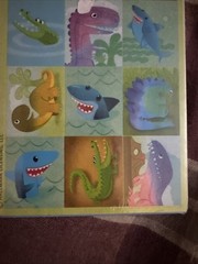 Hallmark Stickers DINOSAURS And SHARKS 2 Sheets 24 Pieces NIP