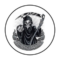 48 REAPER COMING FOR YOU. ENVELOPE SEALS LABELS STICKERS 1.2″ ROUND