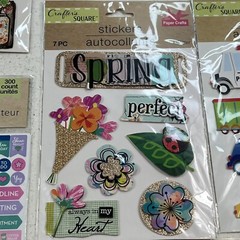 Lot Of 17 Sheets Of Crafters Square Stickers For Scrapbooking. Unused