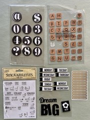 Large Lot of Neutrals Scrapbooking Stickers & Paper 30+ Pgs Paper Studio 112 Etc