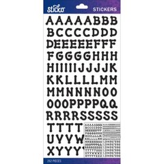 Scrapbooking Crafts Stickers Sticko Black Dot Alphabet Letters Numbers X 2 (D)