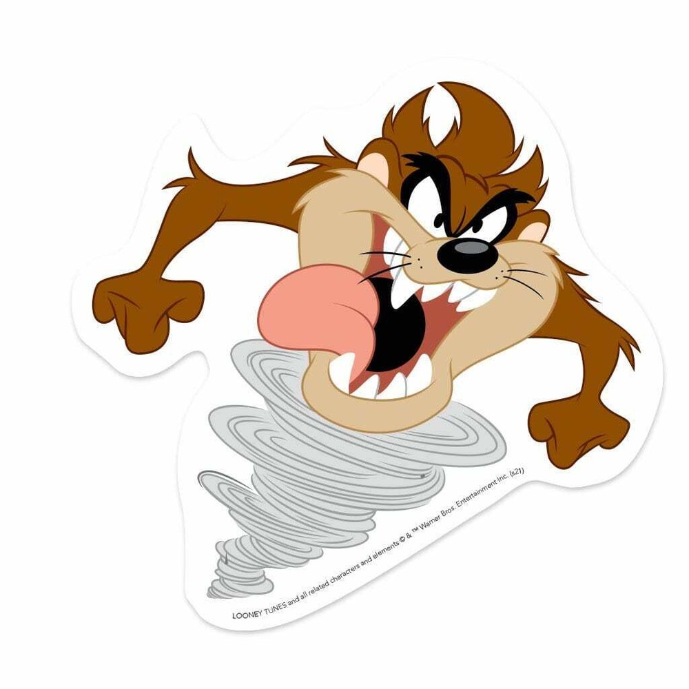 Looney Tunes Taz Tazmanian Devil Vinyl Sticker 3.25X3.5″