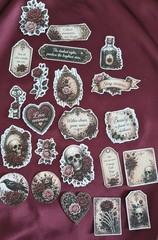 Dark Gothic Romance Junk Journal Kit Vintage Ephemera Victorian Scrapbook 77 Pcs