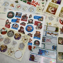 Vintage Christmas Stickers & Present Gift Tags * New* Scrapbook