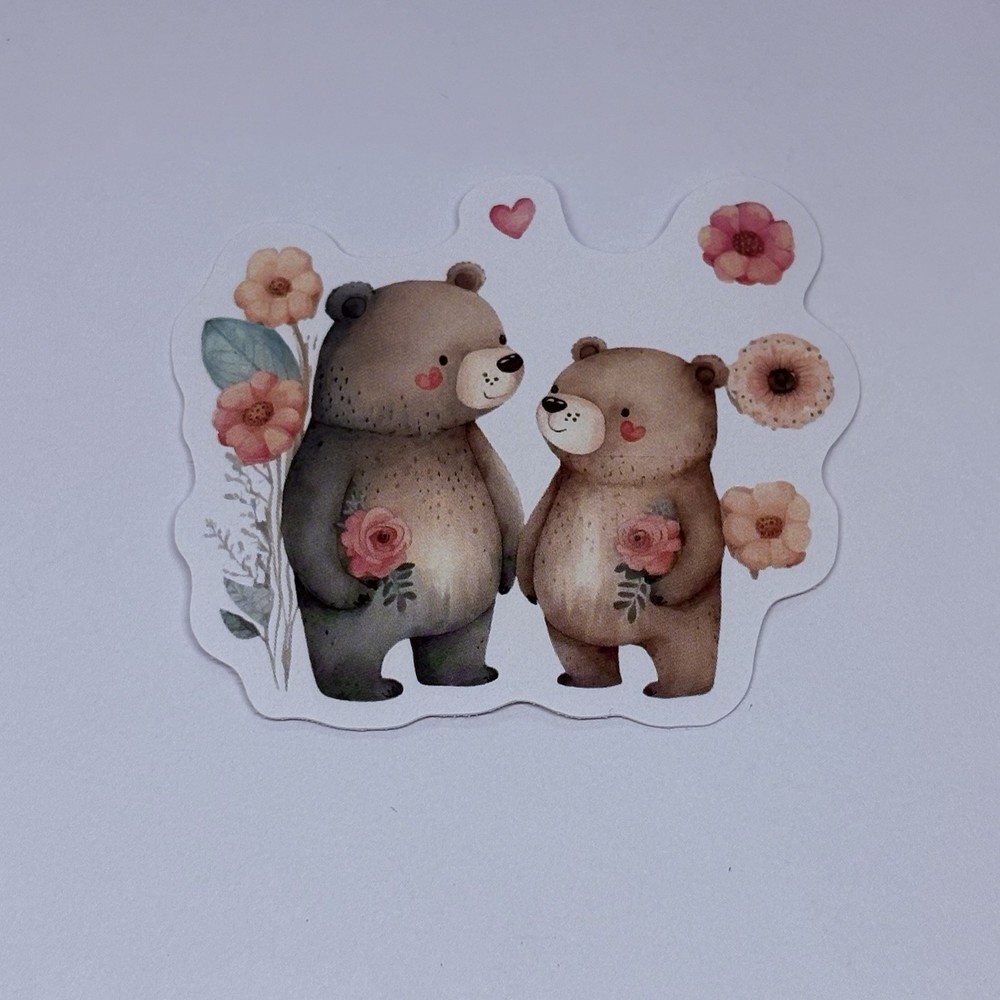 Cute Mother Bear Animal Love Sticker Vinyl Decal Journal Wall Birthday Decor Tc6