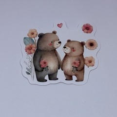 Cute Mother Bear Animal Love Sticker Vinyl Decal Journal Wall Birthday Decor Tc6