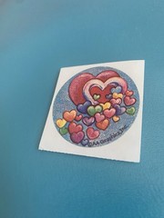 Vintage AA Graphics Hearts Sticker Module 2×2 Inches