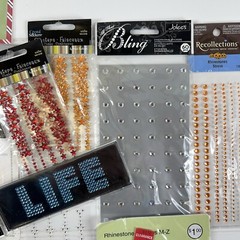 Lot Gemstone Jewel Stickers Rhinestones 3D Self Adhesive Crafts Scrap Book Cards