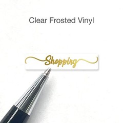 Shopping Script Planner Stickers / 30 Gold Foiled Text Headers (1.5”) SILVER