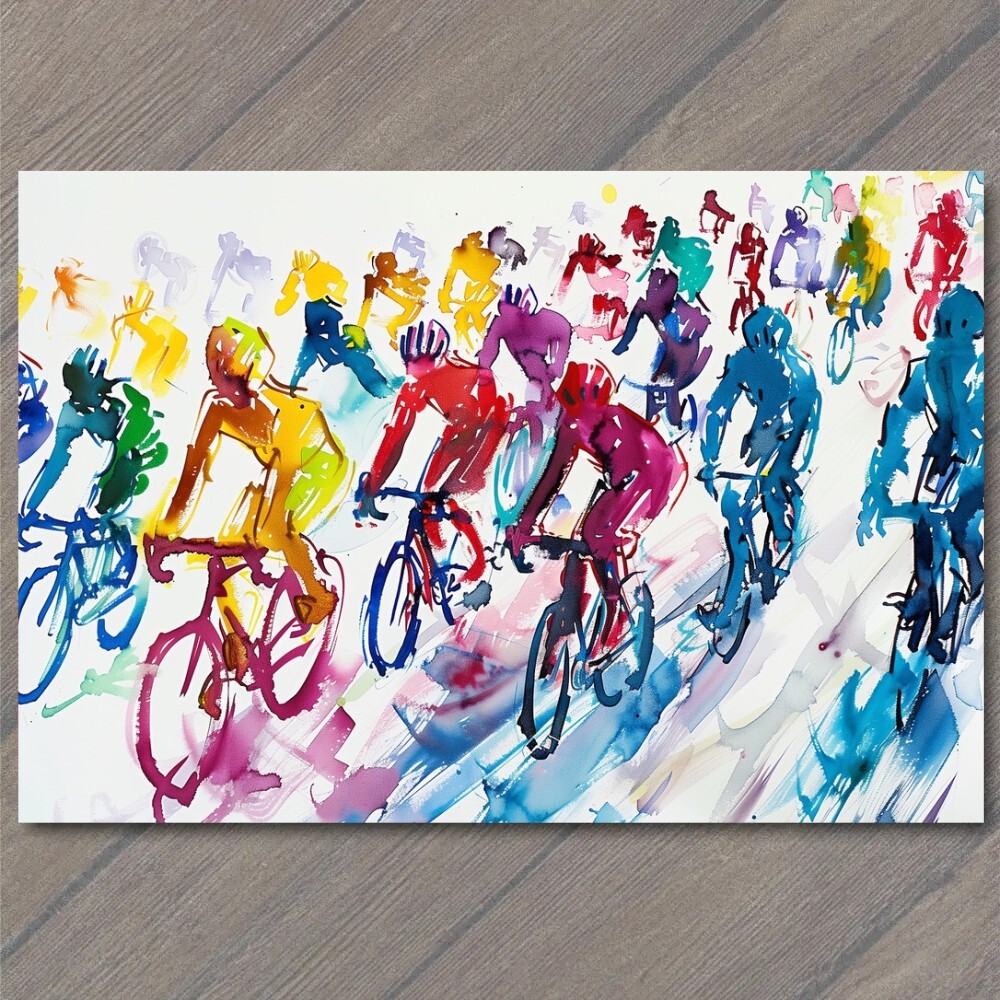 STICKER Bicycle Collage Riding Bikes Funny Cute Strange Wheels Fun Cute Art