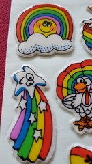 Vintage 80s! Russ Puffy Stickers- Rainbow, Star, Heart, Bird, Butterfly, Retro