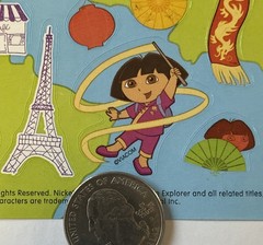 DORA THE EXPLORER AROUND THE WORLD Stickers(23pc)AGC •Cartoon•Adventure•Travel