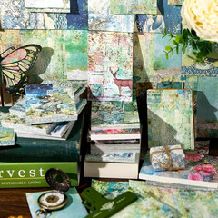 480Pcs Vintage Scrapbook Paper,Rose Manor Scrapbooking Paper for Journaling Supp