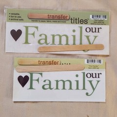 NEW Lot 10 MME Transfer Titles Family Father Mother Grandparents Home Sweet Home