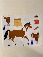Vintage HORSE Sticker Sheet Scrapbook Planner Craft Stickers
