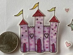 FAIRYTALE PRINCESS Vellum Sticker(13pc)Creative Touch•Castle•Dress•Going To Ball