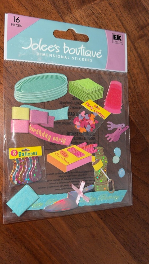 Jolee’s Birthday Party Supplies Scrapbooking Stickers