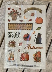 Mixed Lot Of Vintage Halloween / Fall Stickers Used & Sealed