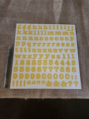 Creative Memories~Large Yellow/Gold Bold ABC/123 Stickers
