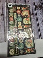 Cats & Dogs Scrapbooking Die Cut Shapes Tags & Labels, Multicolor
