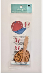 Jolee’s Baseball Glove Bat Hat & Balls Scrapbooking Stickers Mini Pack