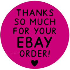 Thank You eBay Order Stickers – Round Labels for Packaging 2inch