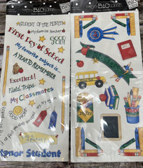 Lot of School- and Sports-Themed Scrapbooking Paper & Stickers