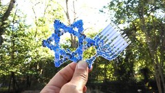Pack of 2 – 3″ Jewish Star of David & Menorah Stickers VINYL STICKERS 3 inches