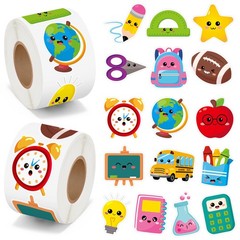 Back to School Sticker – 1000Pcs Back to School Stickers in 2 Rolls Cute Cart…