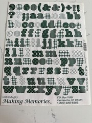 Making Memories Large Forest Green Upper/Lower Case ABC/123 Scrapbooking