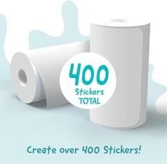 Hello Blink Sticker Maker Refill Pack – 10 Rolls: 5 Round, 5 Square – Makes 400