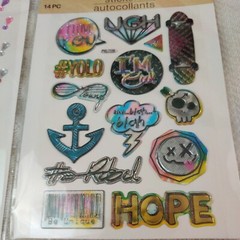 Crafters Square JEWEL STARBURST STICKERS / AUTOCOLLANTS 1 Sheet each