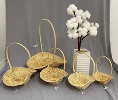 3 PC Oval Bamboo Baskets 4″ 5″ 6″ 7″ 8″ 10″ 12″ 14″ 16″ 18″ for Wedding