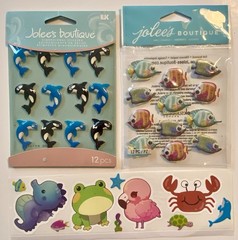 Large Lot Of Sea Life Ocean Animals Stickers! Jolee’s Boutique Recollections Etc