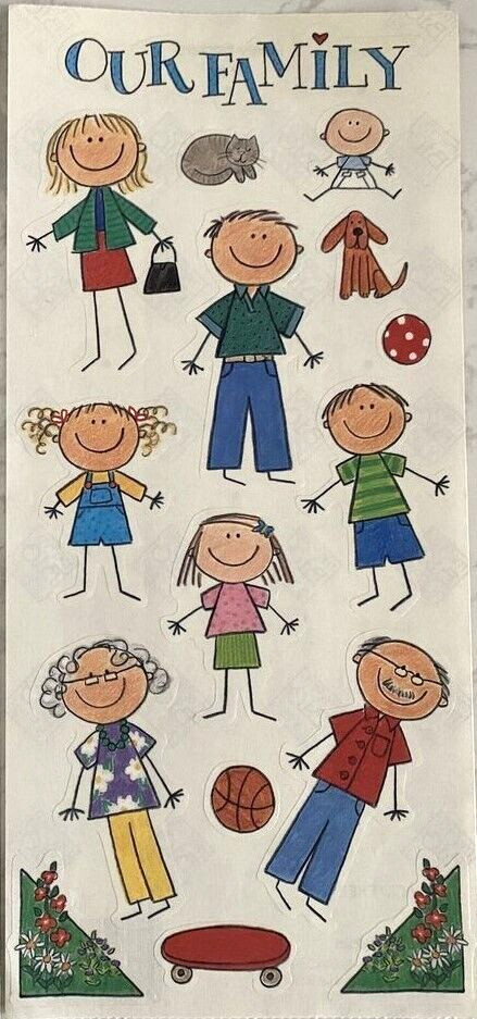 Family Our Father Mother Child Brother Sister Baby Grandparent Pet MAMBI Sticker