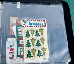 Crop In Style Binder ~ 17 Sheets of Christmas Stickers ~ Navy Blue with Strap
