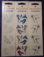 Vintage 2003 Mrs. Grossman’s Holographic Fairy Tale Sticker Strips Lot Of 3