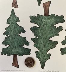 WATERCOLOR PINE TREE Cut-Outs(8.5”x 11”)Beary Patch •Mountain•Outdoor•Forest•