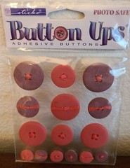 4 Pks Adhesive Buttons Various Shapes & Colors Paper Crafting Embellishments #54
