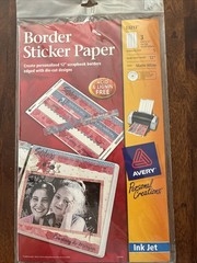 Avery Border Sticker Paper-12” Scrapbook Borders-edged-die cut Designs