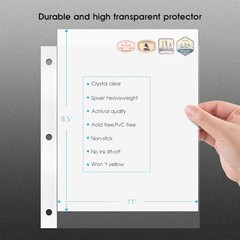 1DOT2 8.5×11 Scrapbook Photo Album 3 Ring Binder with 60 Pages Beige Fabric