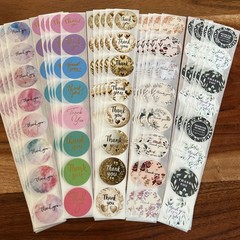 200pcs Cute Thank You Stickers 1” Small Business for Decorate Envelopes Sealing