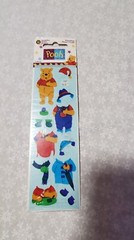 Vintage Stickers Sandylion Disney Winnie The Pooh Bear Sticker Strip Pack NIP