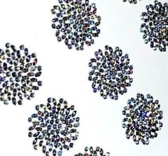 CraftbuddyUS CB058 9 Diamante/Pearl Self Adh Swirl Flower Gem Wedding Craft Card