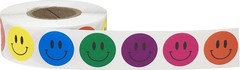 Colorful Happy Face Stickers – 0.75 Inch, 500 Adhesive Labels for Crafts & Organ