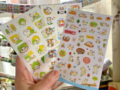 Random Lot Of 3 Kawaii Animal Korean Sticker Sheets: Perfect Planner Stickers!