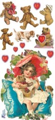 Violette Stickers Victorian Teddy Bears Valentine’s Day Craft Planner Supply