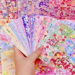 ✨ Kawaii Sticker Pack Cartoon Laser Scrapbooking Journals DIY School Supplies 📒