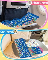 Toddler & Kids Reusable Sticker Book & Stickers – Travel Craft Fun Activity Gift